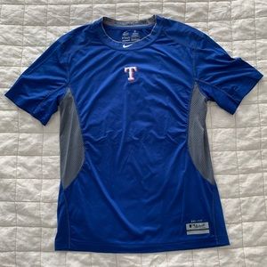 Slimming Texas Rangers Nike Pro Combat Dri-Fit